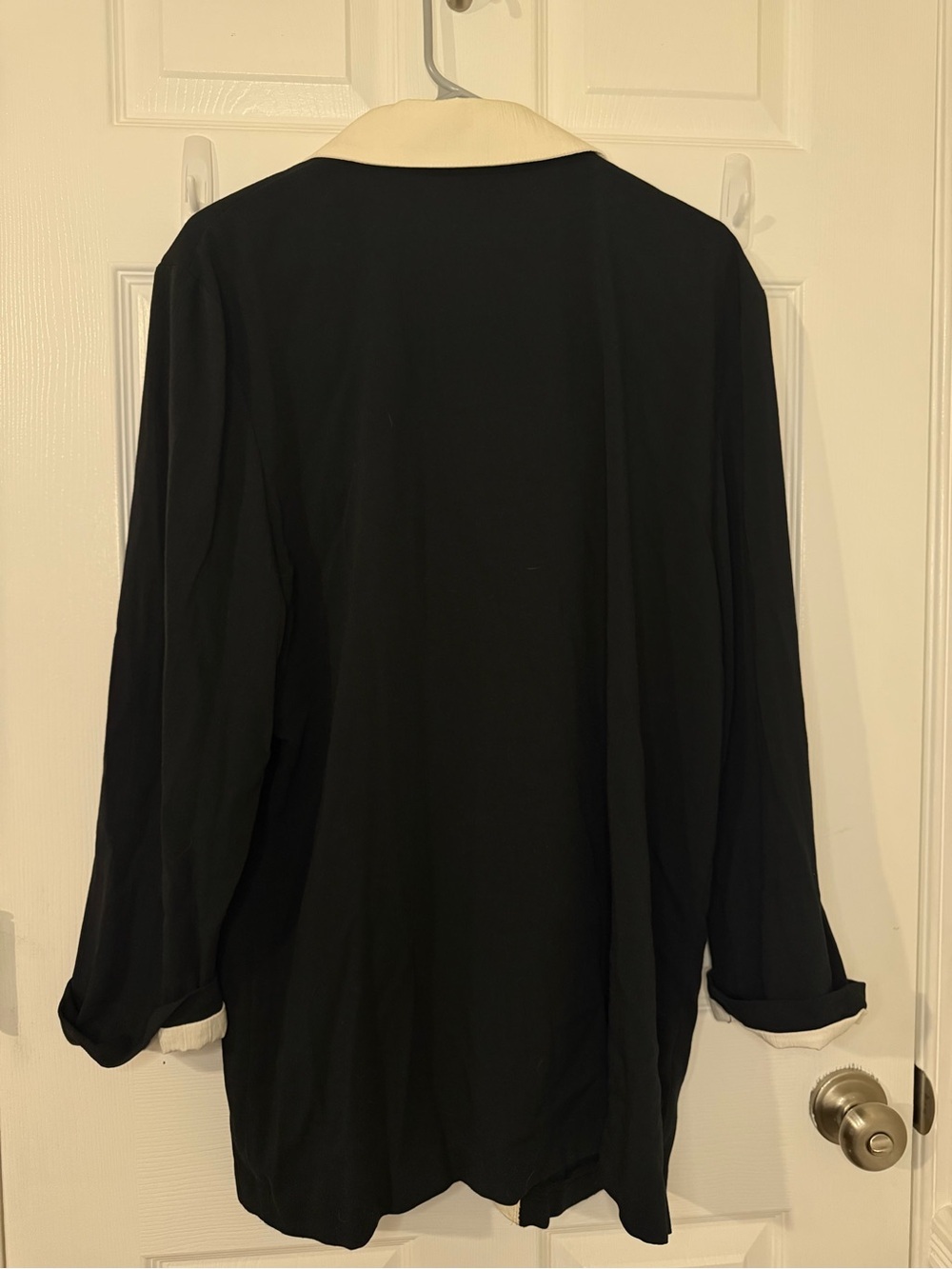 Vintage Toni Garment for Classic Black Cream Contrast Blazer Jacket Large - Picture 5 of 5